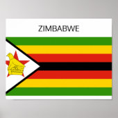 Zimbabwaanse vlag poster (Voorkant)