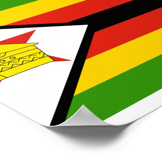 Zimbabwaanse vlag poster (Hoek)