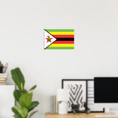 Zimbabwaanse vlag poster (Thuiskantoor)