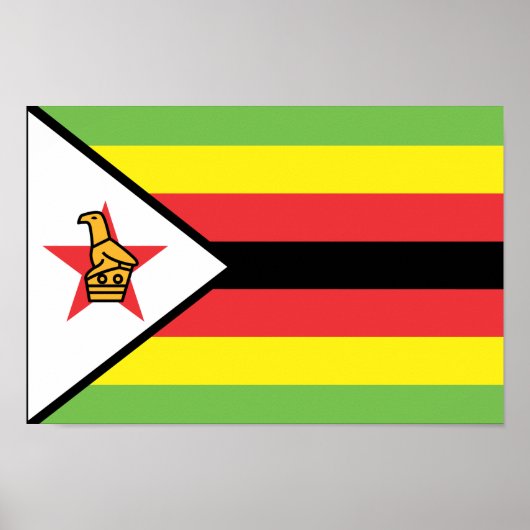 Zimbabwaanse vlag poster (Voorkant)