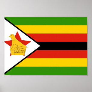 Zimbabwaanse vlag poster