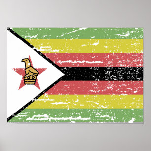  Zimbabwaanse vlag Poster