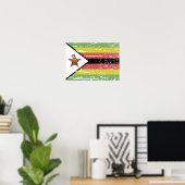  Zimbabwaanse vlag Poster (Thuiskantoor)