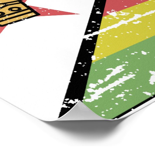  Zimbabwaanse vlag Poster (Hoek)