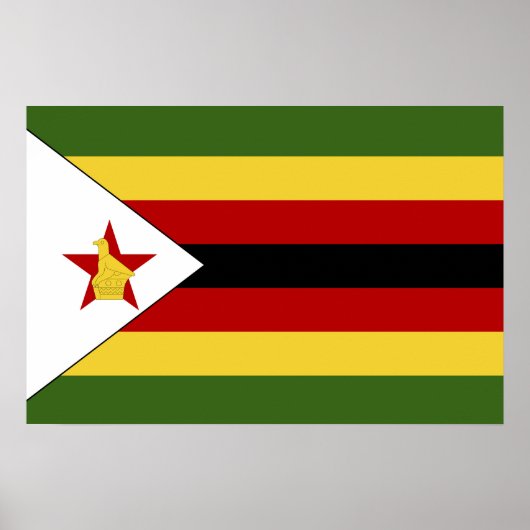 Zimbabwaanse vlag poster (Voorkant)