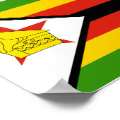 Zimbabwaanse vlag poster (Hoek)