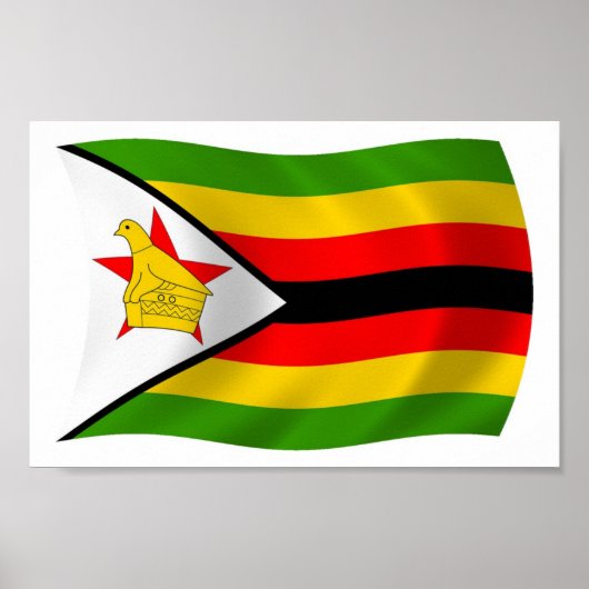 Zimbabwaanse Vlag Poster Print (Voorkant)