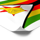Zimbabwaanse Vlag Poster Print (Hoek)