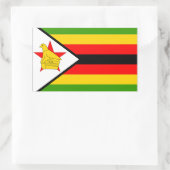 Zimbabwaanse vlag rechthoekige sticker (Tas)