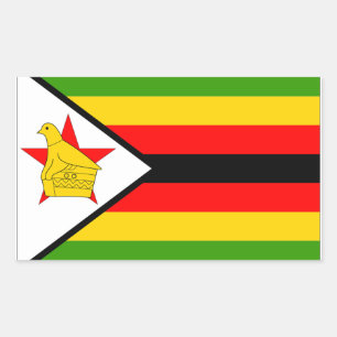 Zimbabwaanse vlag rechthoekige sticker