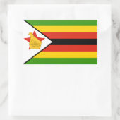 Zimbabwaanse vlag rechthoekige sticker (Tas)
