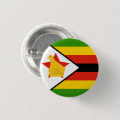 Zimbabwaanse vlag ronde button 3,2 cm (Voorkant /achterkant)