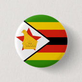 Zimbabwaanse vlag ronde button 3,2 cm (Voorkant)