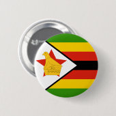 Zimbabwaanse vlag ronde button 5,7 cm (Voorkant /achterkant)