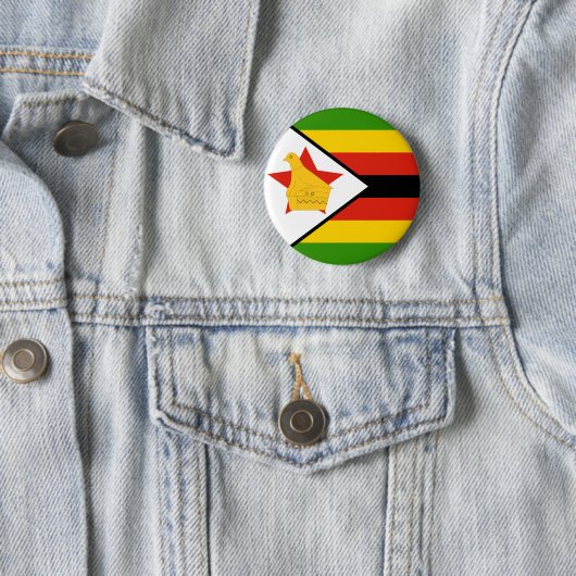 Zimbabwaanse vlag ronde button 5,7 cm (In situ)