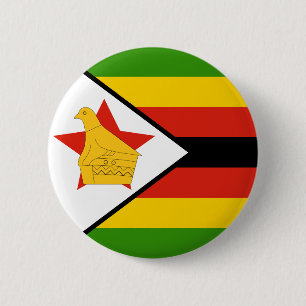 Zimbabwaanse vlag ronde button 5,7 cm