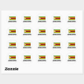 Zimbabwaanse vlag ronde sticker (Vel)