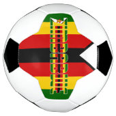 Zimbabwaanse Vlag Schattig Patriottisch Voetbal (Gedraaid)