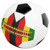 Zimbabwaanse Vlag Schattig Patriottisch Voetbal (Drie kwart)