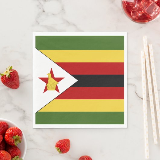 Zimbabwaanse vlag servet (Insitu)
