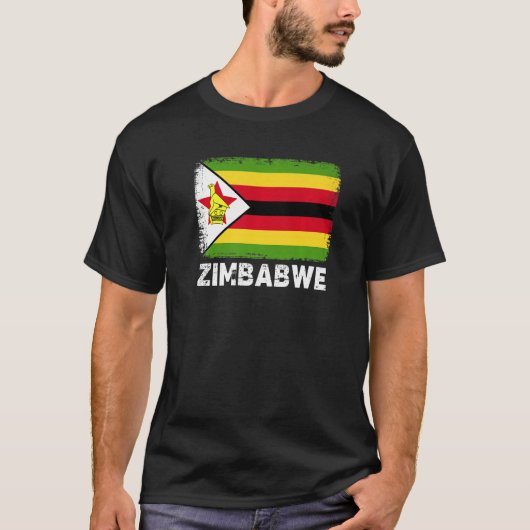 Zimbabwaanse vlag steunt Zimbabwaanse volk Vrouwen T-shirt (Voorkant)