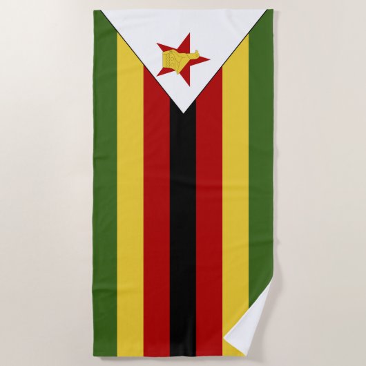 Zimbabwaanse vlag strandlaken (Voorkant)