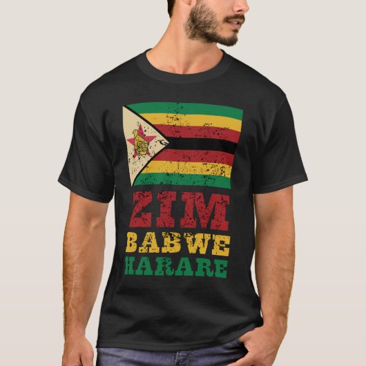 Zimbabwaanse vlag t-shirt (Voorkant)