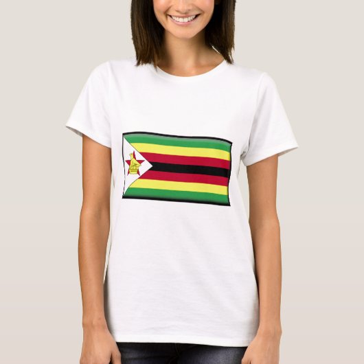 Zimbabwaanse vlag t-shirt (Voorkant)