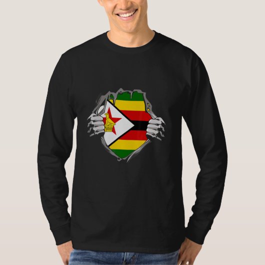 Zimbabwaanse vlag t-shirt (Voorkant)