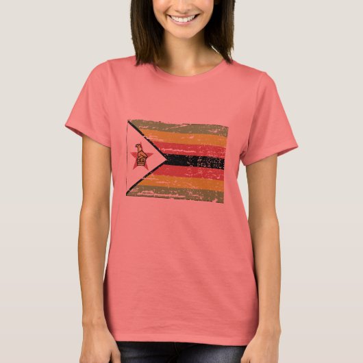  Zimbabwaanse vlag T-shirt (Voorkant)