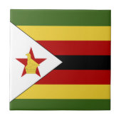 Zimbabwaanse vlag tegeltje (Voorkant)