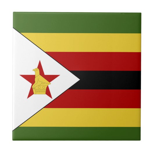 Zimbabwaanse vlag tegeltje (Voorkant)
