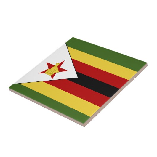 Zimbabwaanse vlag tegeltje (Zijkant)