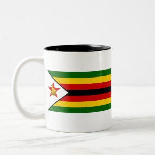 Zimbabwaanse vlag tweekleurige koffiemok
