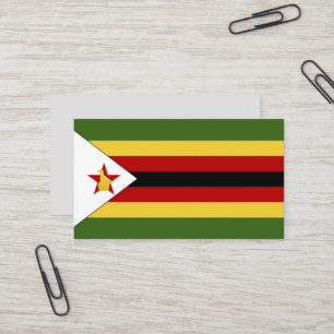 Zimbabwaanse vlag visitekaartje