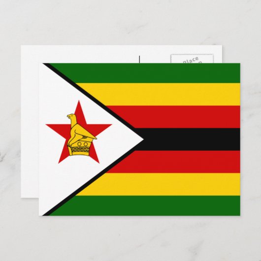 Zimbabwaanse vlag, vlag van Zimbabwe Briefkaart (Voorkant / Achterkant)