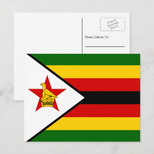 Zimbabwaanse vlag, vlag van Zimbabwe Briefkaart