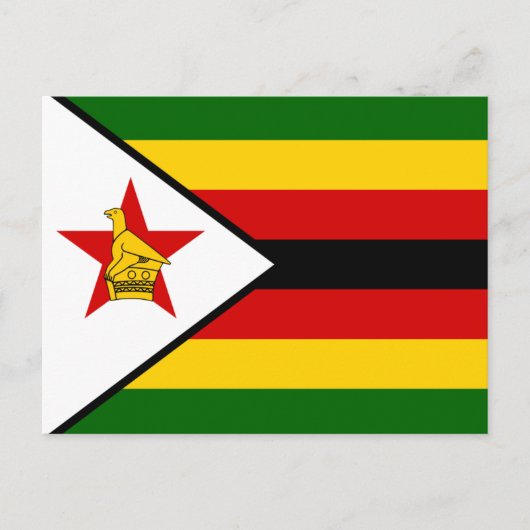 Zimbabwaanse vlag, vlag van Zimbabwe Briefkaart (Voorkant)