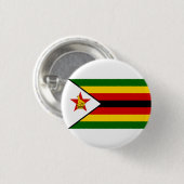 Zimbabwaanse vlag, vlag van Zimbabwe Ronde Button 3,2 Cm (Voorkant /achterkant)