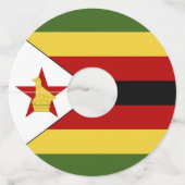 Zimbabwaanse vlag wijnglaslabel (Voorkant)