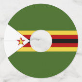 Zimbabwaanse vlag wijnglaslabel (Achterkant)