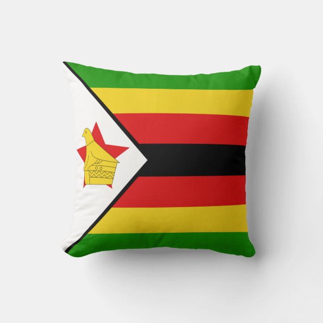 Zimbabwaanse vlag x vlag kussen (Voorkant)