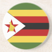 Zimbabwaanse vlag zandsteen onderzetter (Voorkant)