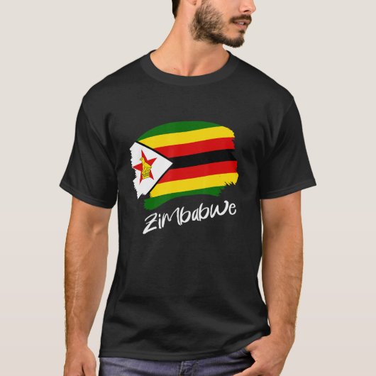 Zimbabwaanse vlag Zimbabwe T-shirt (Voorkant)