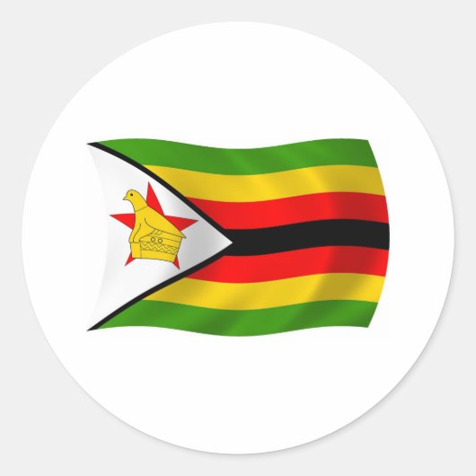 Zimbabwaanse Vlagsticker Ronde Sticker (Voorkant)