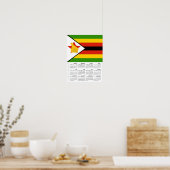 Zimbabwe 2026 Calendar, Large, Zimbabwe Flag Poster (Keuken)