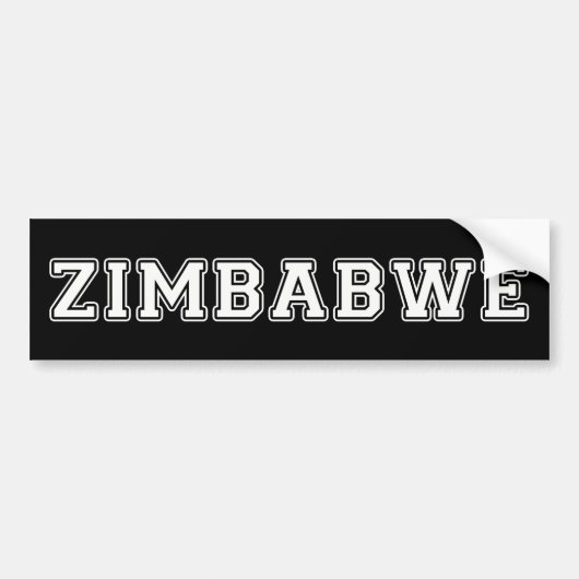 Zimbabwe Bumpersticker (Voorkant)