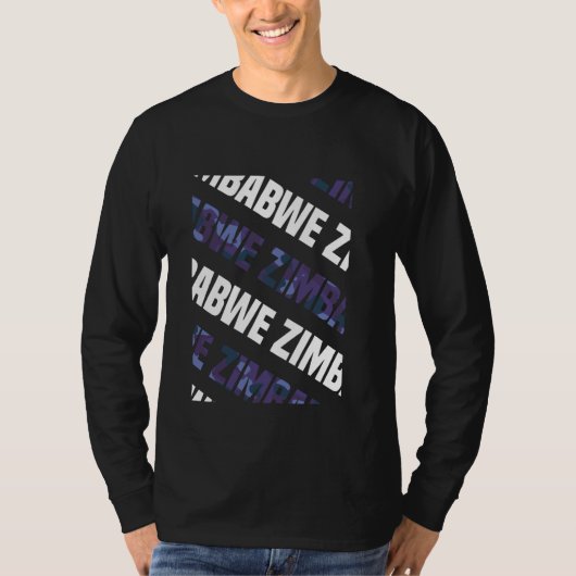 Zimbabwe Camo Pattern Paarse Camouflage T-shirt (Voorkant)