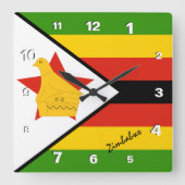 Zimbabwe Clock, patriottisch huis, Zimbabwaanse vl Vierkante Klok (Voorkant)