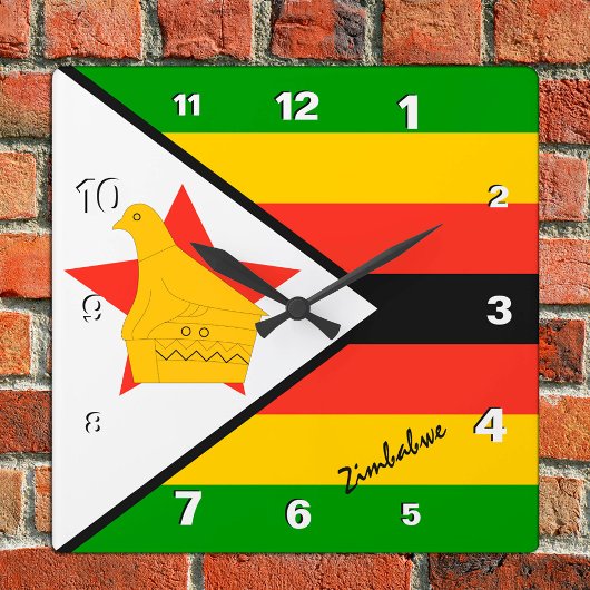 Zimbabwe Clock, patriottisch huis, Zimbabwaanse vl Vierkante Klok
